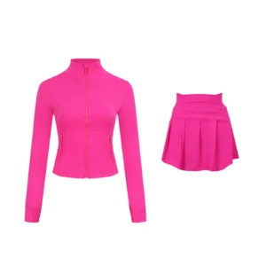 Hot Pink Jacket and Skirt Set