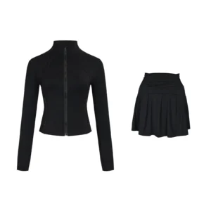 Black Jacket and Skirt Set