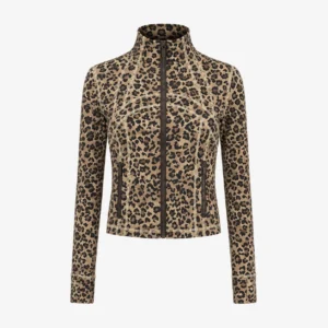 Cheetah Print Cropped Jacket